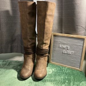 Rampage Sophie Knee High Wedge Boots